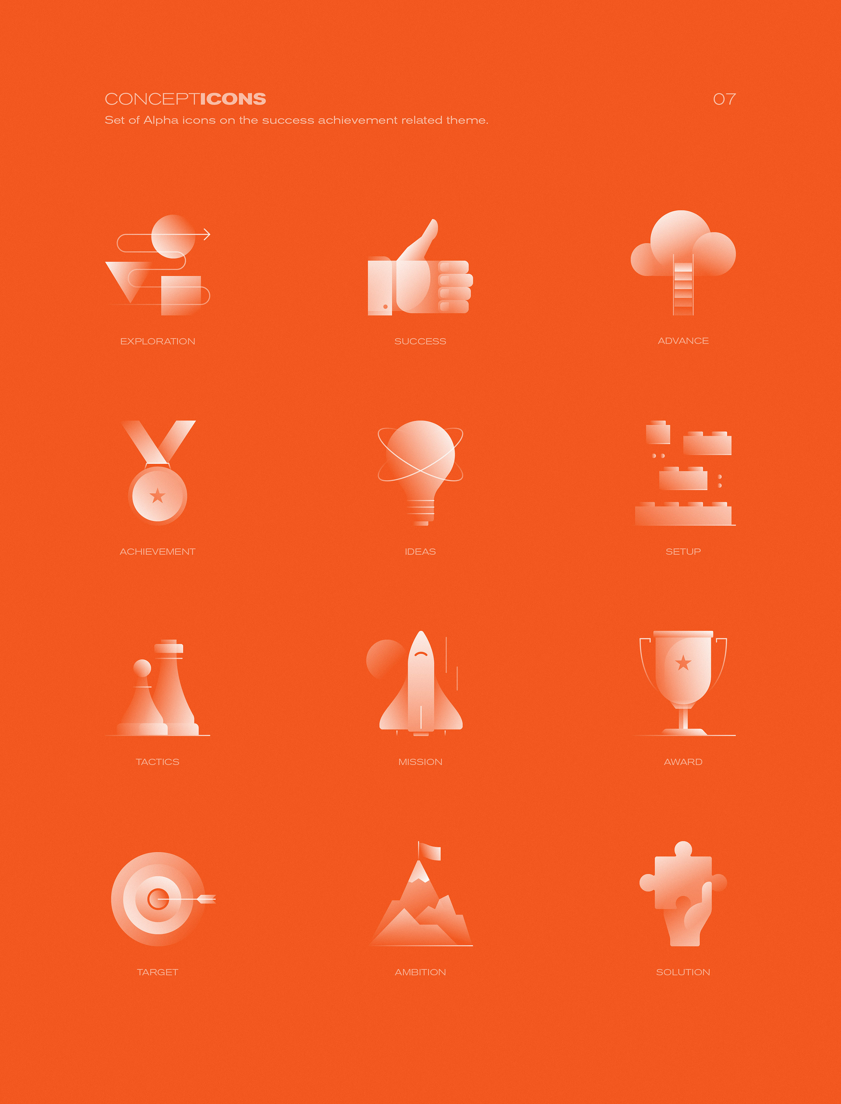 一组漂亮的渐变UI设计